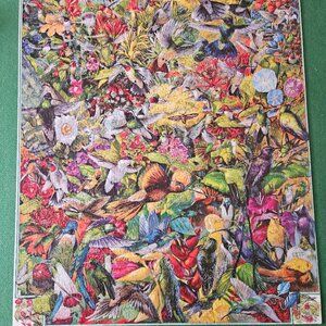 White Mountain Hummingbirds 1000 Piece Jigsaw Puzzle COMPLETE  24”x30” 2015